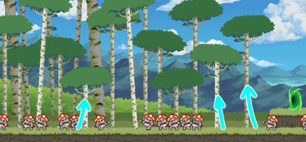 Trees to climb on Baba Yaga map