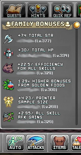 Family Bonuses for Mining Efficiency